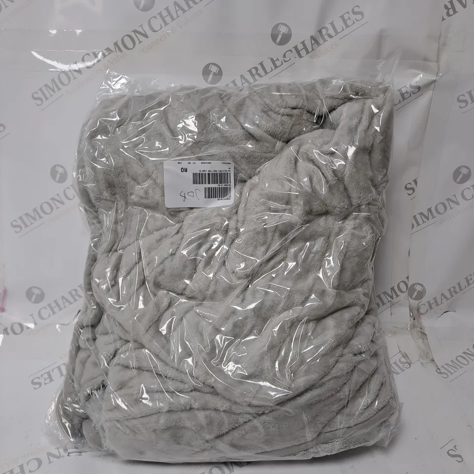BOXED COZEE HOME VELVETSOFT HEATED THROW IN LIGHT GREY