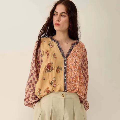 EAST LORAN PATCH PRINT COTTON TOP SIZE 18 BAGGED TAGGED