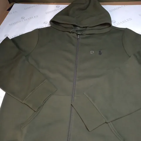 POLO RALPH LAUREN ZIPPED JACKET IN KHAKI SIZE L 