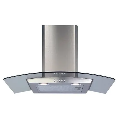 BOXED CDA ECP72SS 70CM CURVED GLASS CHIMNEY COOKER HOOD-STAINLESS STEEL