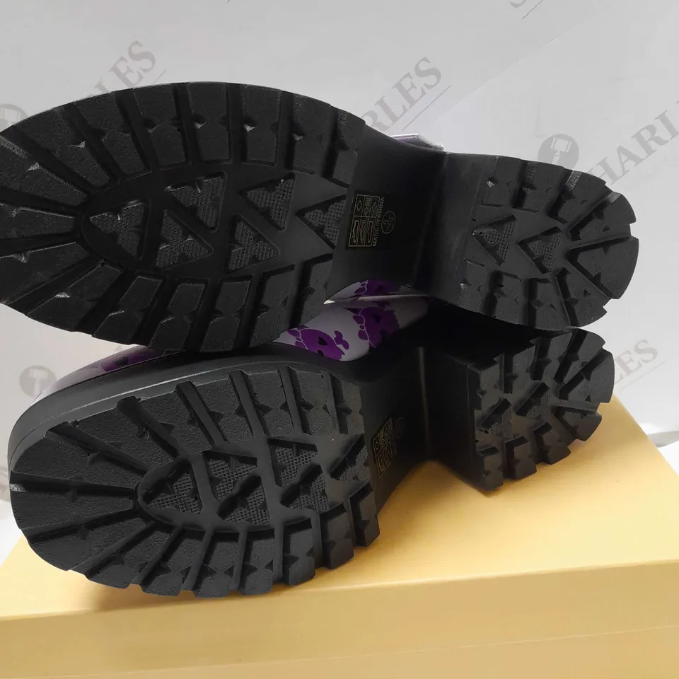 KOI TIRA SKULL MARY JANES PURPLE GOTH EDITION SHOES - SIZE 6