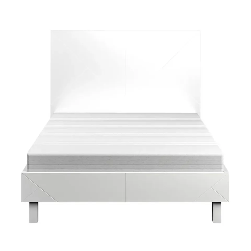 BOXED BEDROOM WHITE 4'6" BED (3 BOXES)
