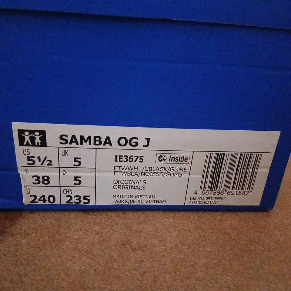 ADIDAS SAMBA OG J TRAINERS – UK 5