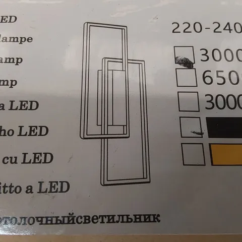 BOXED 2-LIGHT 40.5CM BLACK LED FLUSH MOUNTED SCONCE (1 BOX)