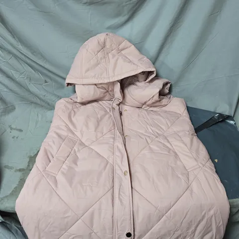 CENTIGRADE PINK PADDED SLEEVELESS HOODED JACKET MEDIUM