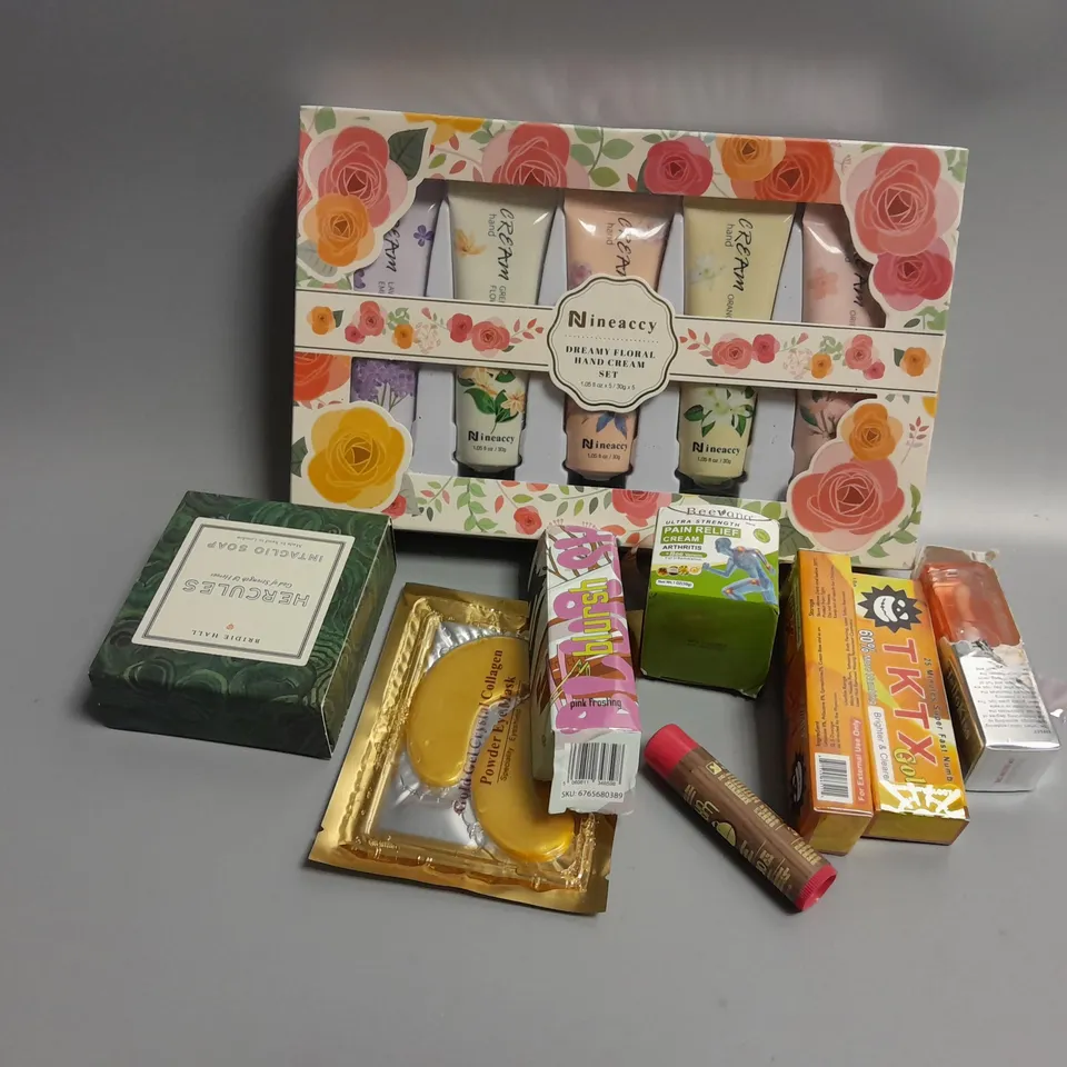 APPROXIMATELY 10 ASSORTED HEALTH AND BEAUTY PRODUCTS TO INCLUDE PACK OF COLGATE PRECLINICAL REFILL REPLACEMENT BRUSH HEADS, MORPHE CONTINUOUS SETTING MIST, LOREAL MICELLAR WATER