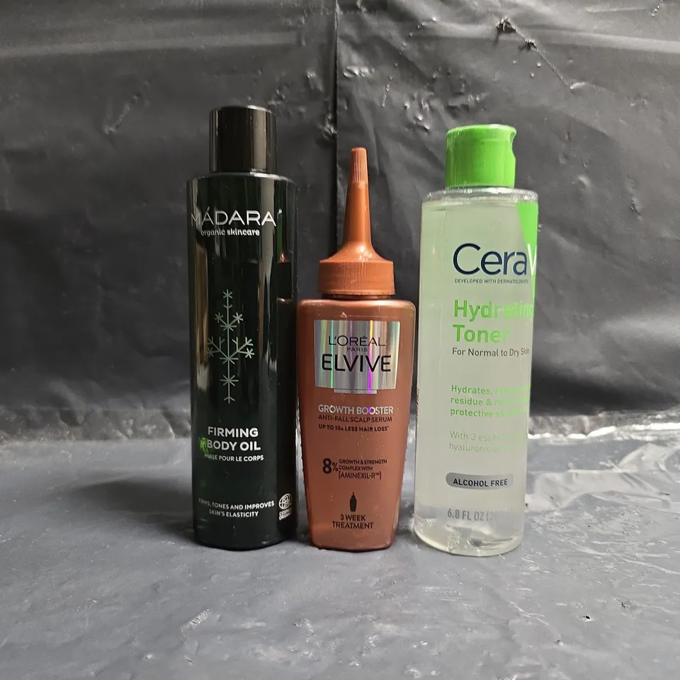 APPROXIMATELY 12 ASSORTED COSMETIC PRODUCTS TO INCLUDE CERA VE, L'ORÉAL, MÁDARA, ETC
