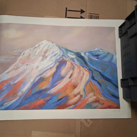 MANDY MARIA GLENCOE WINTER MOUNTAIN LANDSCAPE PRINT – SIGNED LOWER-RIGHT 