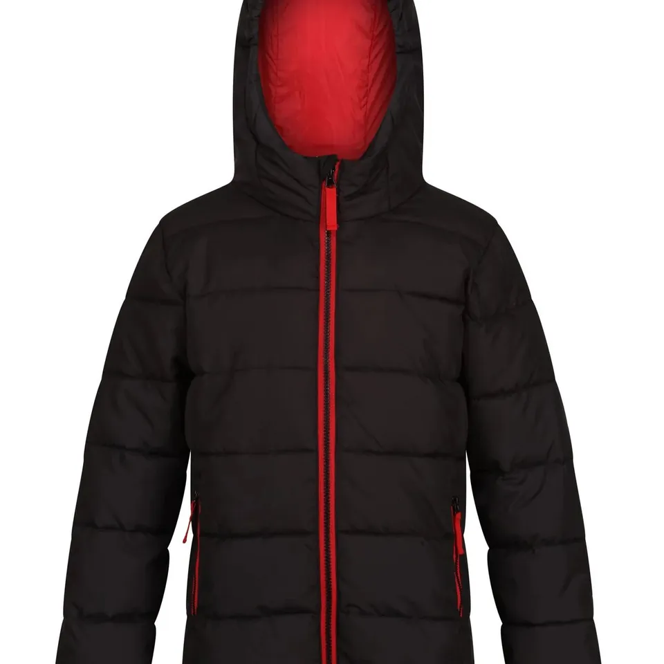 REGATTA JUNIOR SCHOLAR THERMAL JACKET AGE 11 - 12 YEARS BLACK/RED