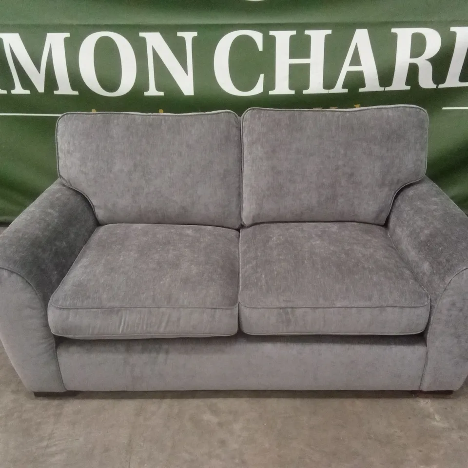 HARLOW 2 SEATER STANDARD BACK FABRIC SOFA - GREY RRP £599
