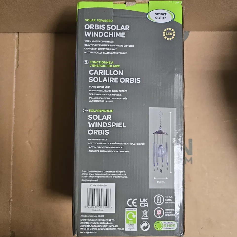 ORBIS SOLAR WINDCHIME – GARDEN WINDCHIME WITH LED, SOLAR POWERED BY SMART SOLAR