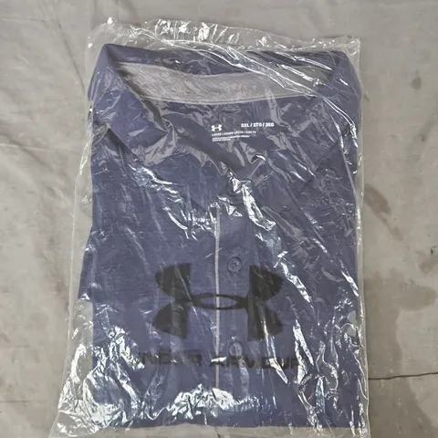 BAGGED UNDER ARMOUR TECH POLO TOP IN NAVY SIZE 3XL