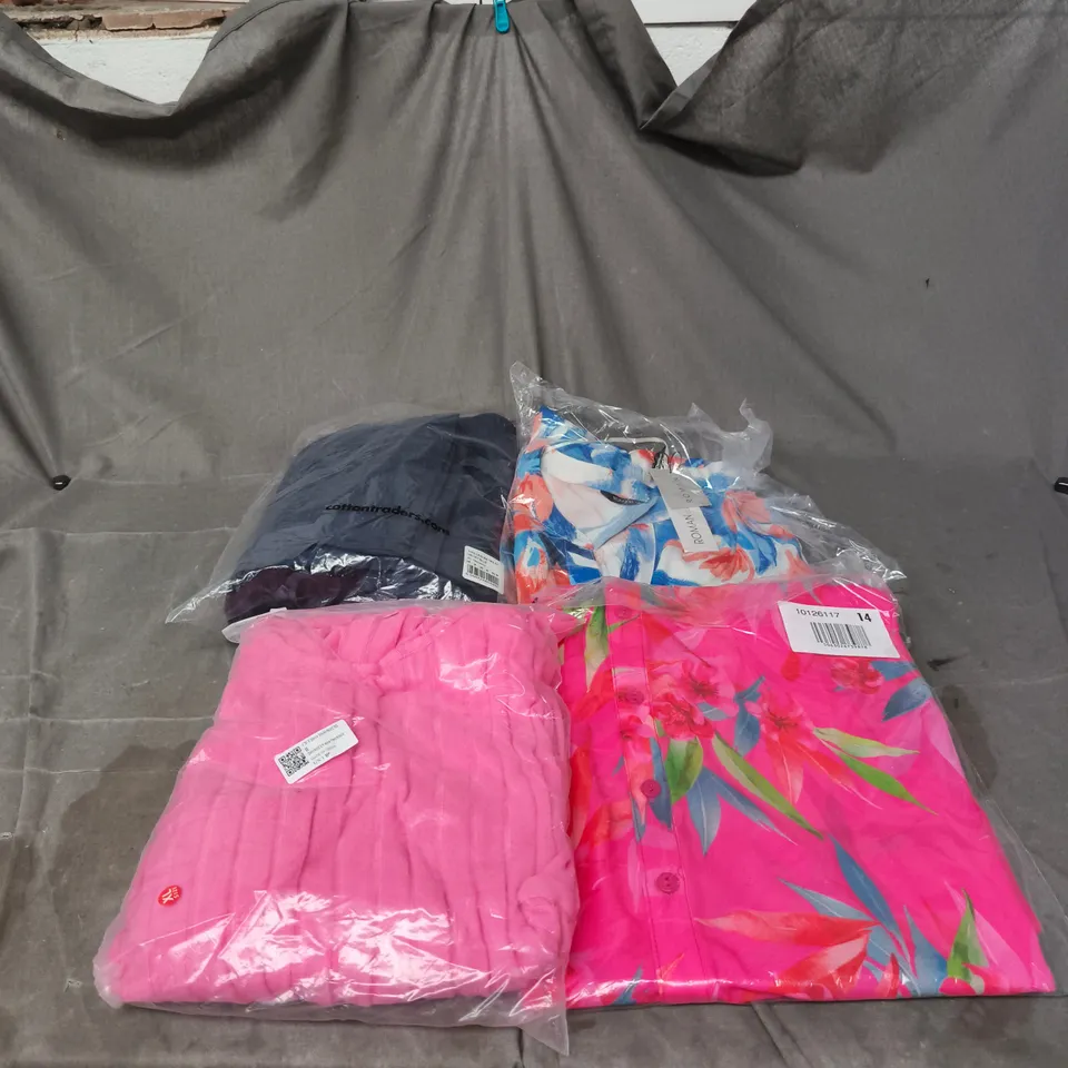 BOX OF APPROXIMATELY 25 ASSORTED CLOTHING ITEMS TO INCLUDE ROMAN, COTTON TRADERS ETC