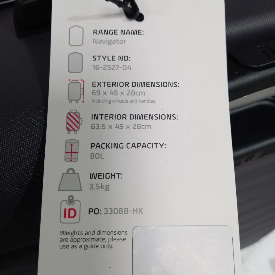 NAVIGATOR 80L GREY HARD SHELLED CASE