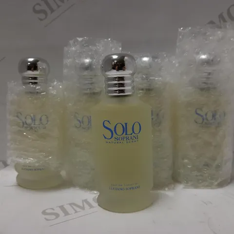 LOT OF 5 X 50ML LUCIANO SOPRANI SOLO NATURAL SCENT (TESTERS)