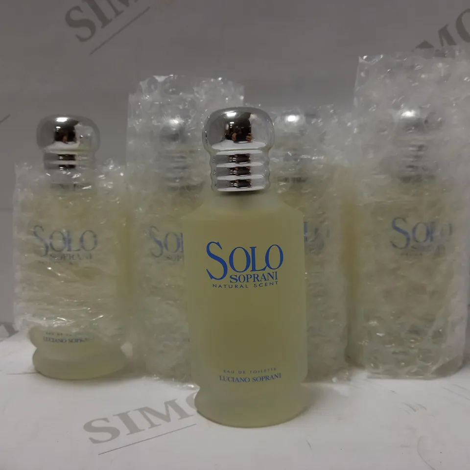 LOT OF 5 X 50ML LUCIANO SOPRANI SOLO NATURAL SCENT (TESTERS)