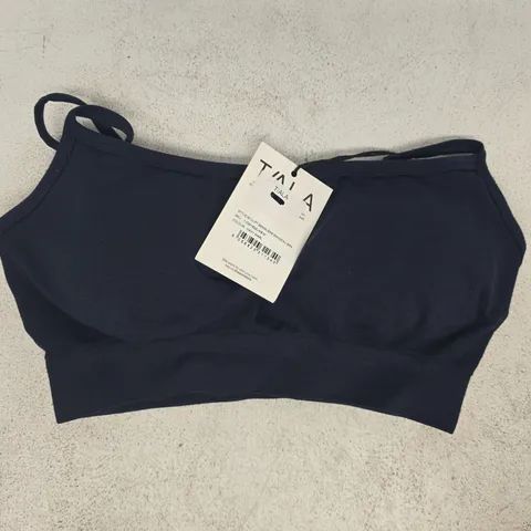 T/ALA SCULPT SEAMLESS BANDEAU BRA IN NAVY SIZE MEDIUM