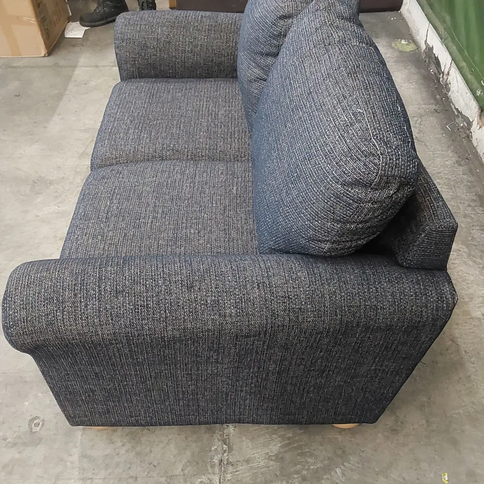 DESIGNER FABRIC UPHOLSTERED SMALL 2 SEATER SOFA