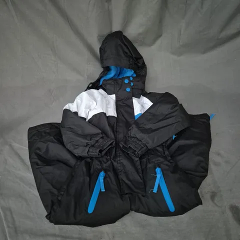 TRESPASS KIDS WATERPROOF SUIT IN BLACK/BLUE/WHITE SIZE 2/3