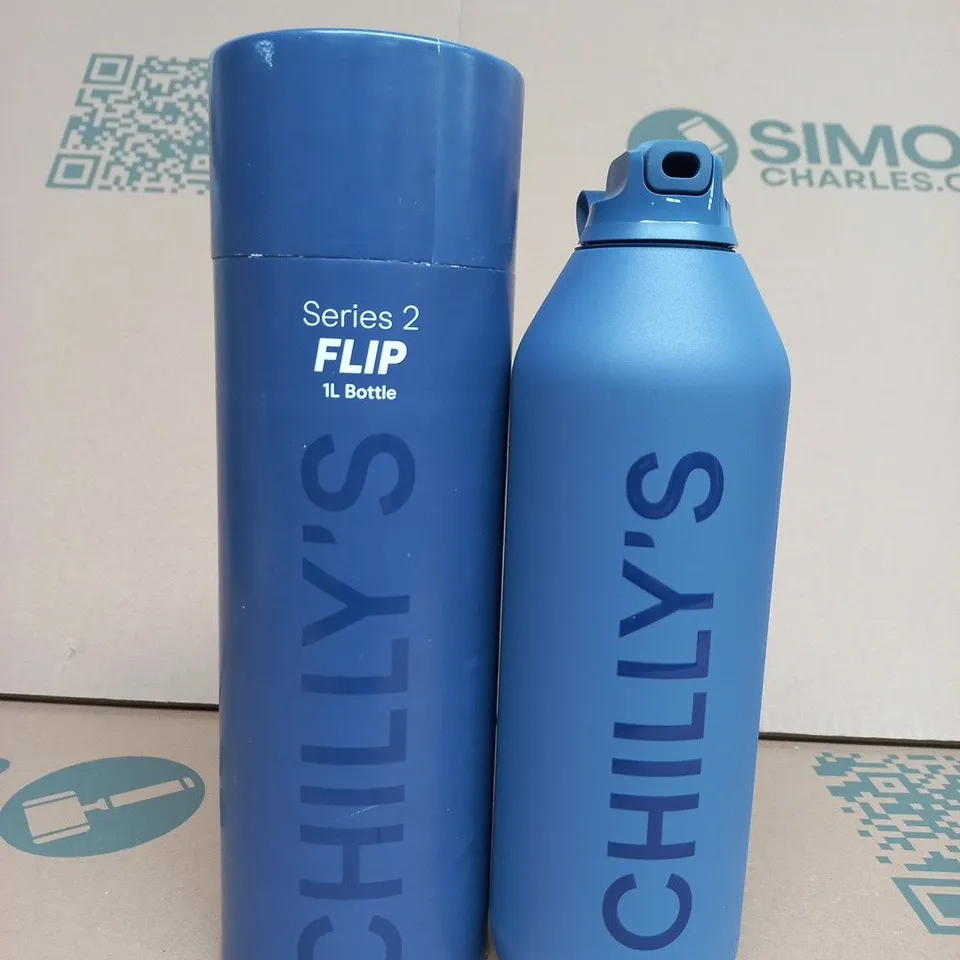 CHILLY'S SERIES 2 FLIP 1L BOTTLE – BLUE 
