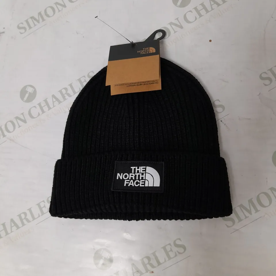 THE NORTH FACE LOGO BEANIE IN BLACK