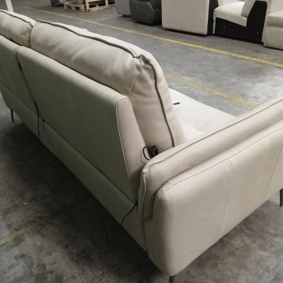 QUALITY DESIGNER ITALIAN MADE BOLZANO 3 SEATER ELECTRIC RECLINER LEATHER SOFA 