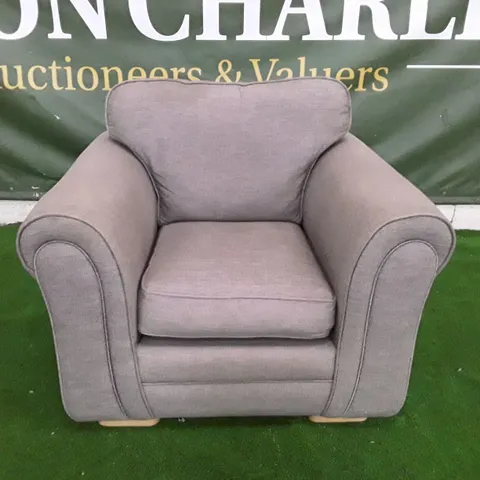 DESIGNER ARMCHAIR - GREY FABRIC