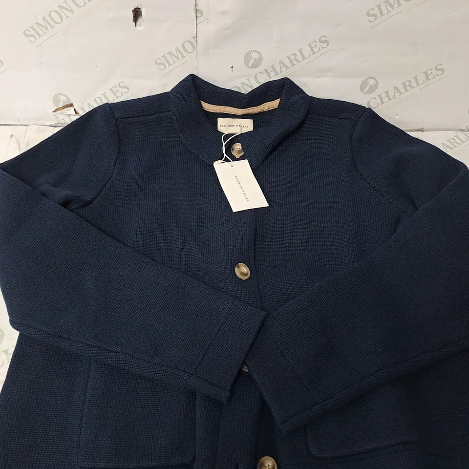 BEAUFORT & BLAKE ROSLIN NAVY KNITTED JACKET - SMALL