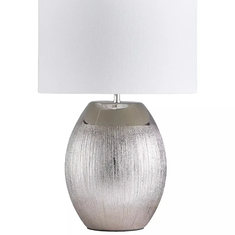 SILVER GLITTER TABLE LAMP - COLLECTION ONLY