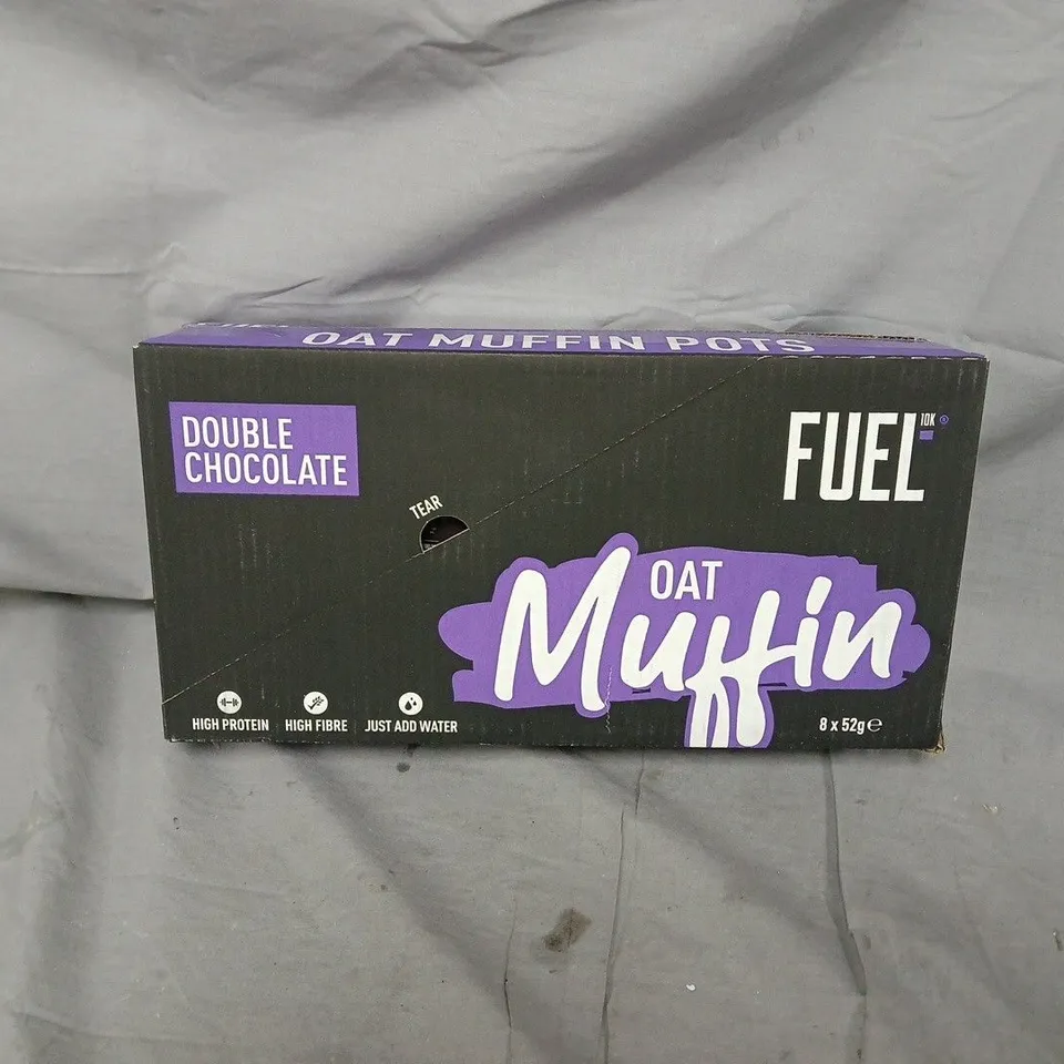 2 X FUEL DOUBLE CHOCOLATE OAT MUFFINS 8 X 52G