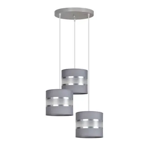BOXED EMIBIG LIGHTING CELING PENDANT 3 LIGHT SHADE GREY