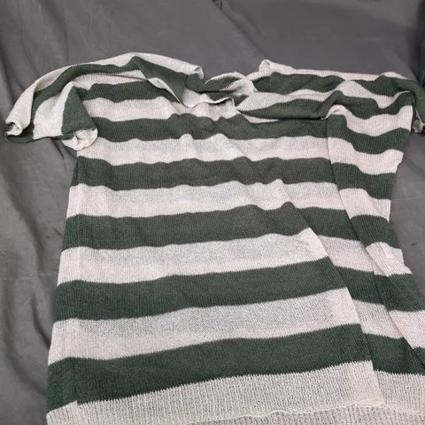KIT AND KABOODAL IVANNA STRIPE FINE KNIT TOP - STONE - ONE SIZE (UK 8-20)