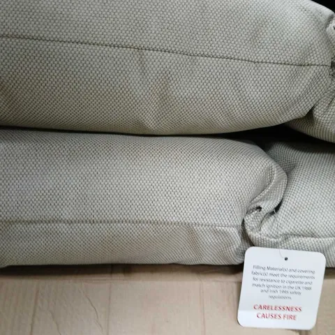 GREY UPHOLSTERED CUSHIONS –