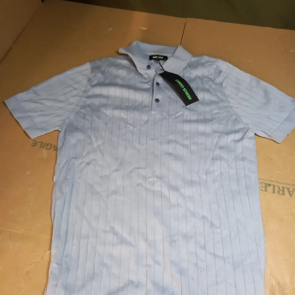 REMUS UOMO BLUE POLO SHIRT SIZE M 