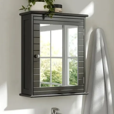 BOXED NAUTICAL MIRROR CABINET - BLACK (1 BOX)