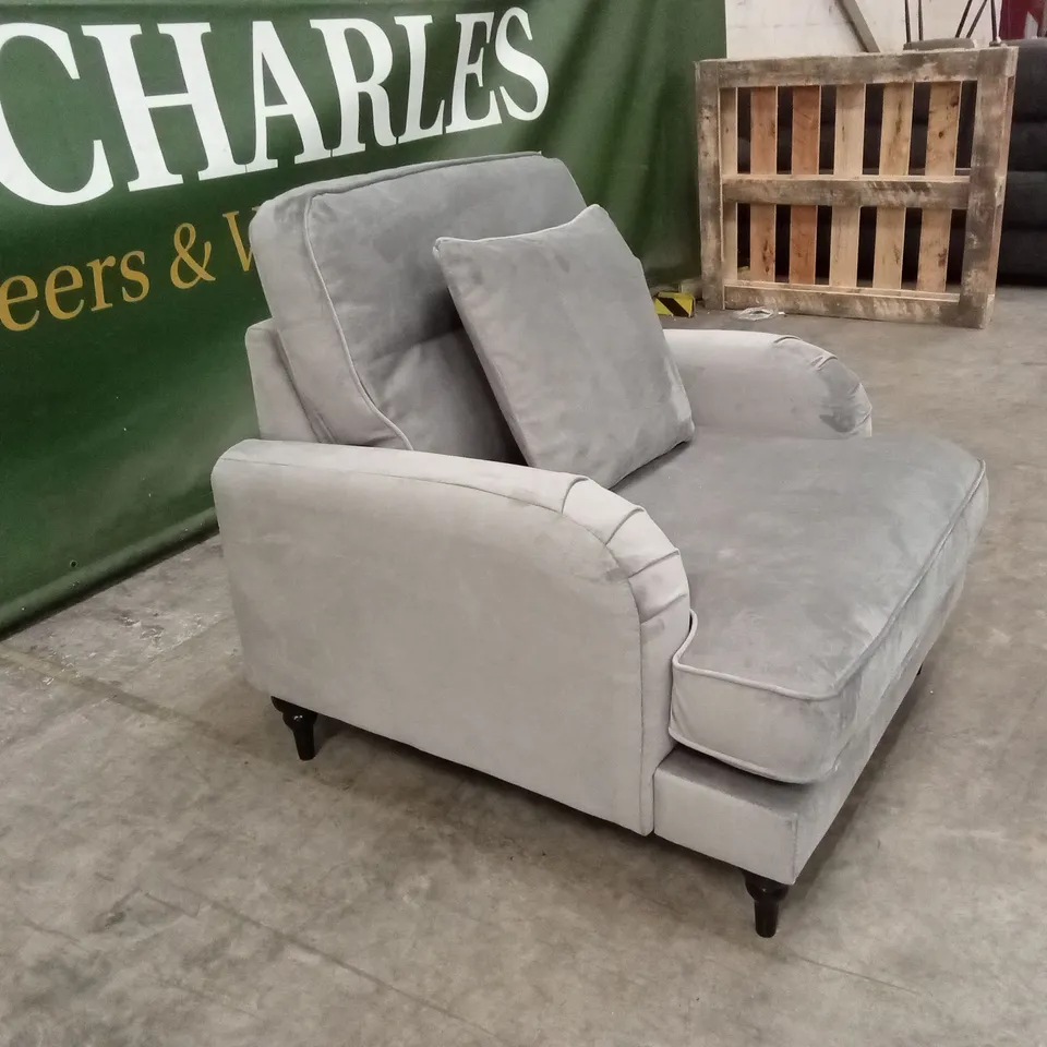 VICTORIA FABRIC ARMCHAIR - GREY RRP £499