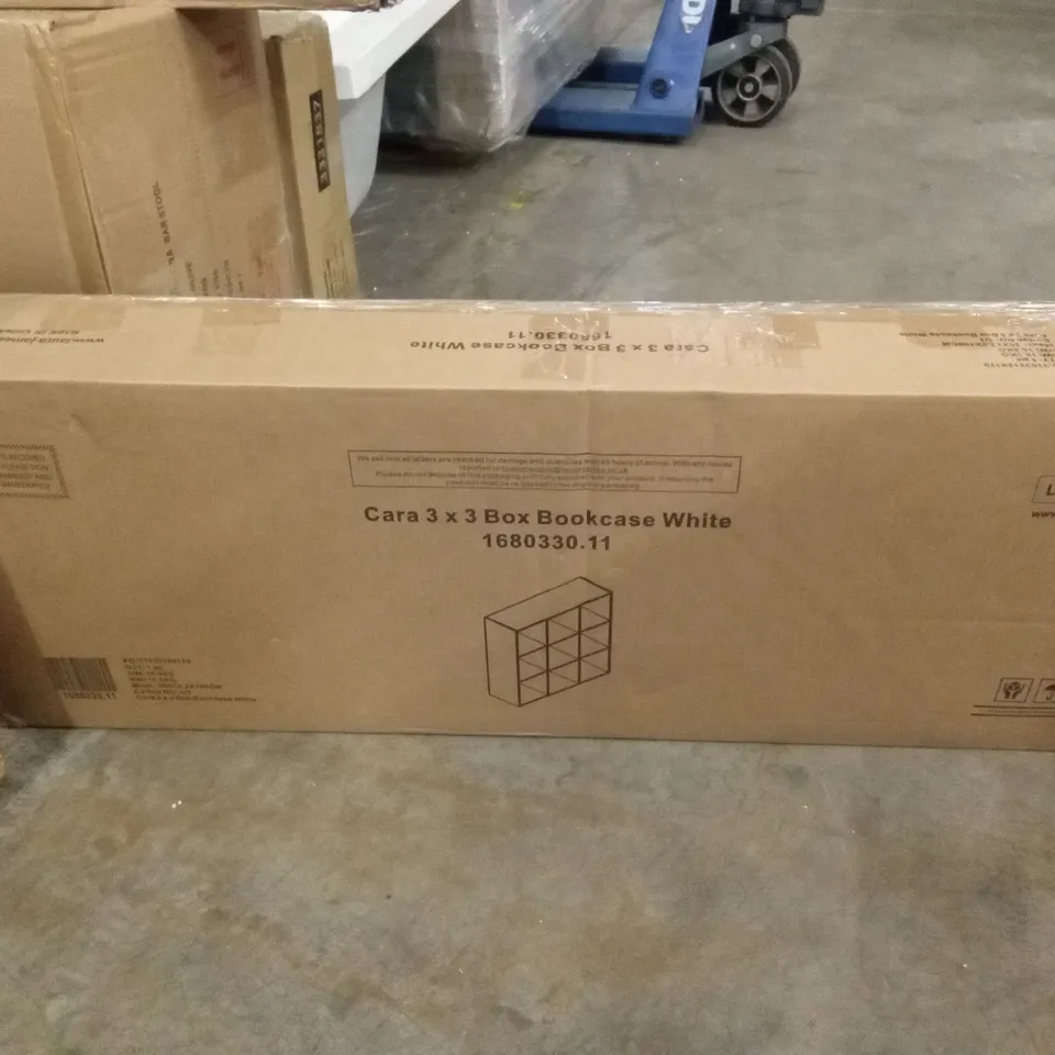 BOXED CARA 3x3 BOOKCASE - WHITE (1 BOX)