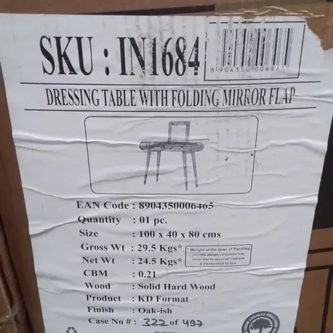 BOXED RITHLAND DRESSING TABLE WITH MIRROR (1 BOX)