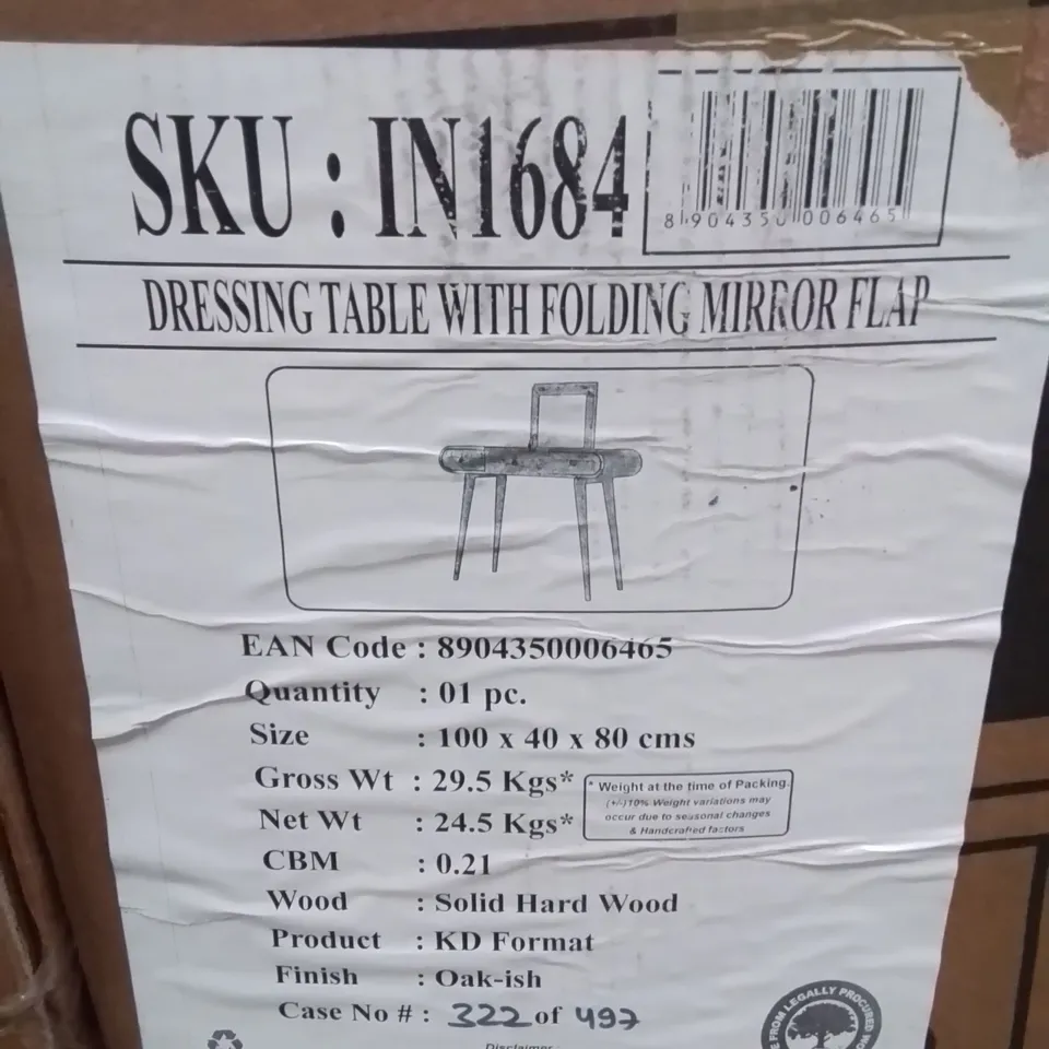 BOXED RITHLAND DRESSING TABLE WITH MIRROR (1 BOX)