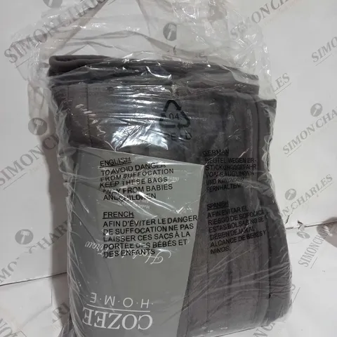 BOXED COZEE HOME HEATED BLANKET IN CHARCOAL