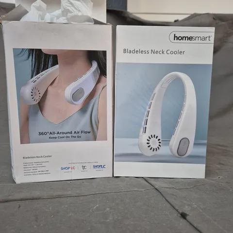 LARGE BOX OF 20 ASSORTED BLADELESS NECK COOLERS