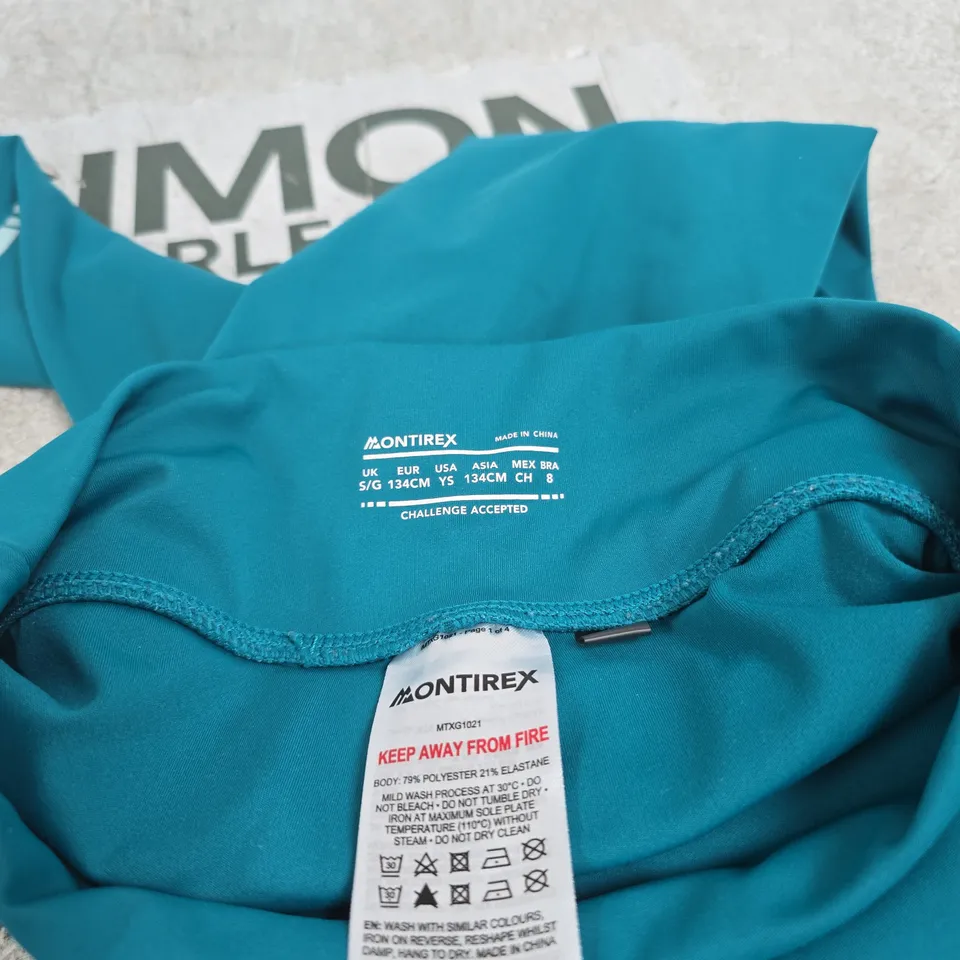MONTIREX TEAL LEGGINGS – SIZE UK S/G