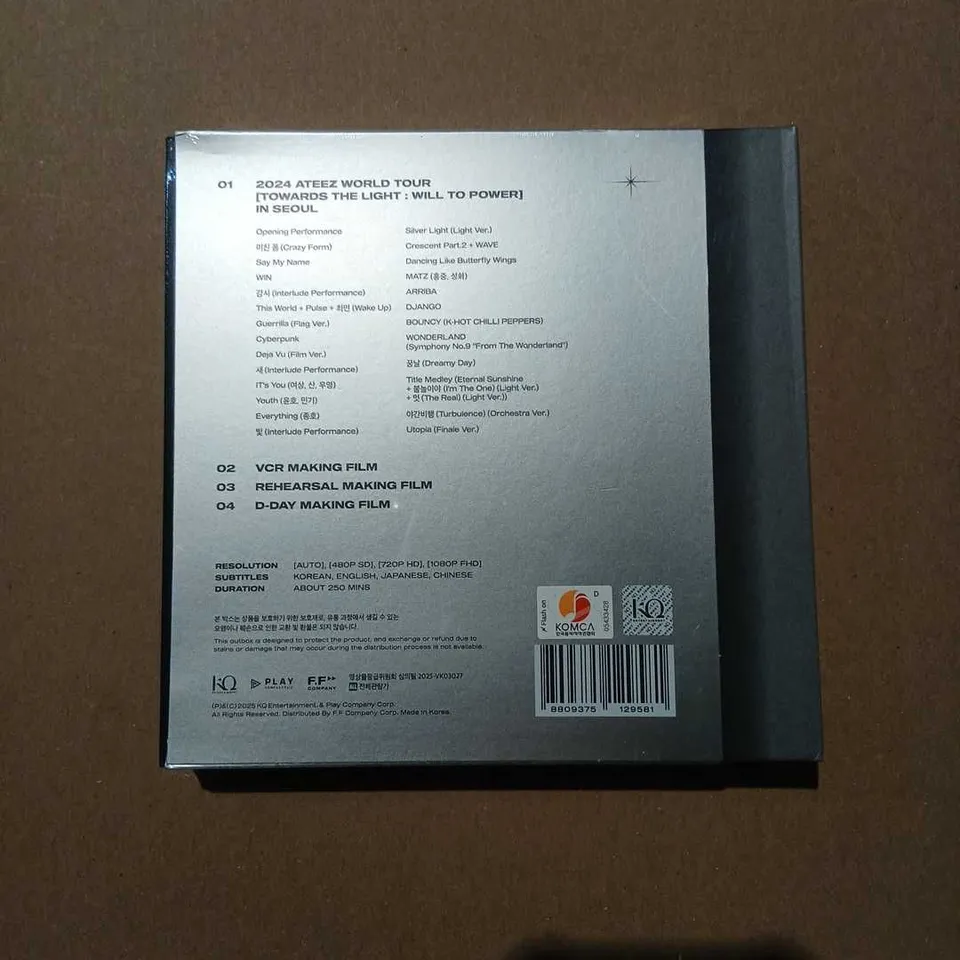 ATEEZ TOWARDS THE LIGHT: WILL TO POWER – WORLD TOUR 2024 DVD (IN SEOUL)