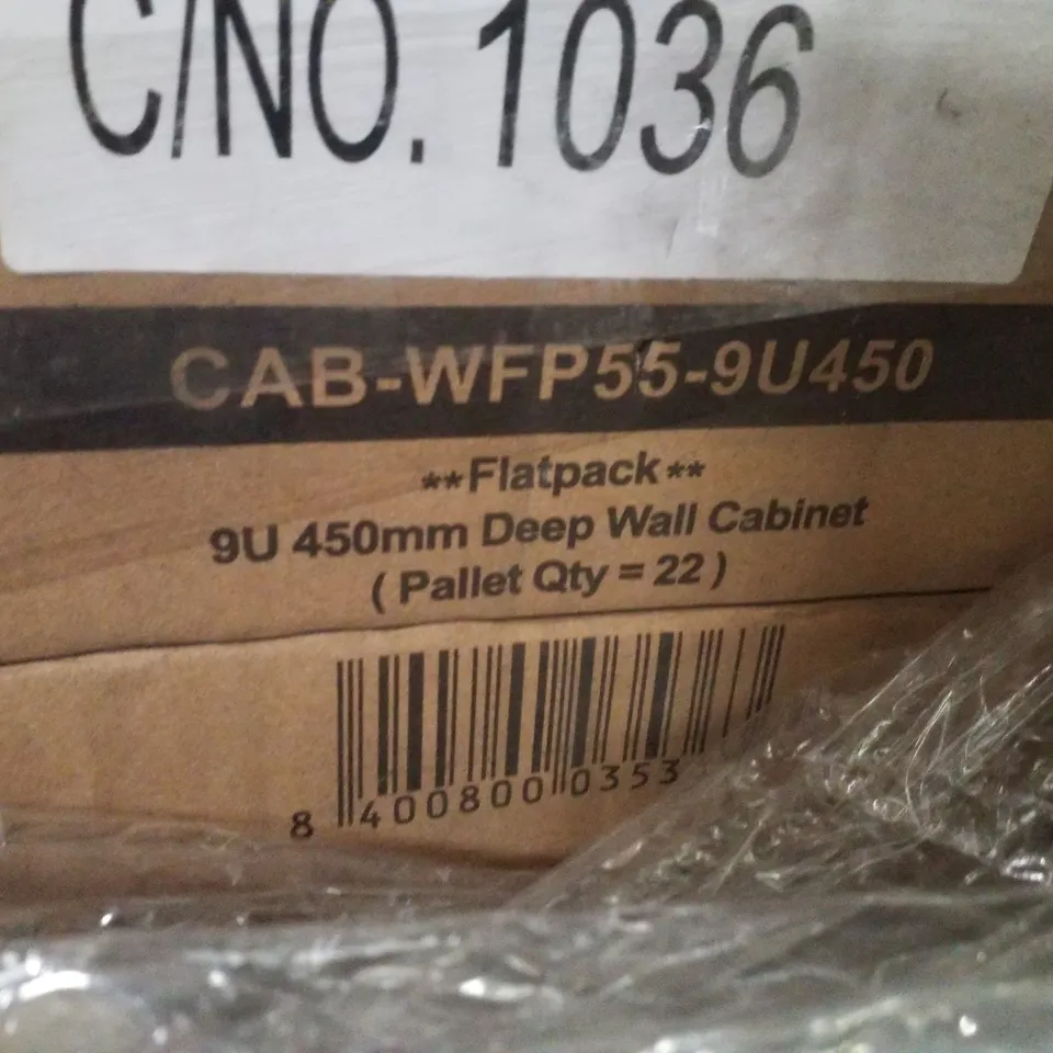 PALLET CONTAINING ASSORTED NETWORKING CABINETS