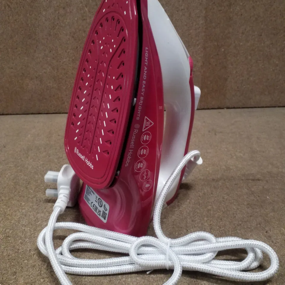 BOXED RUSSELL HOBBS 2400W LIGHT & EASY IRON - BERRY
