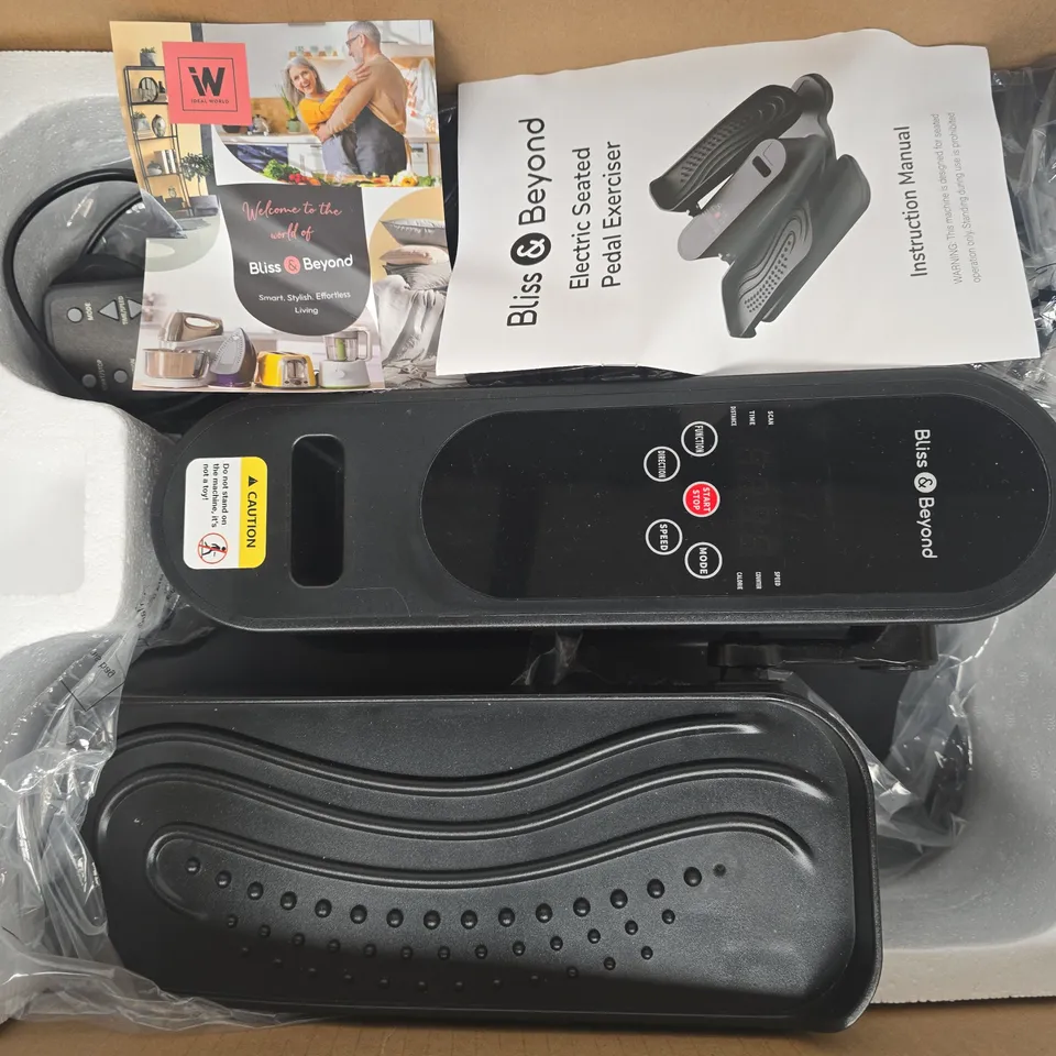 BLISS & BEYOND ELECTRIC SEATED PEDAL EXERCISER – BOXED