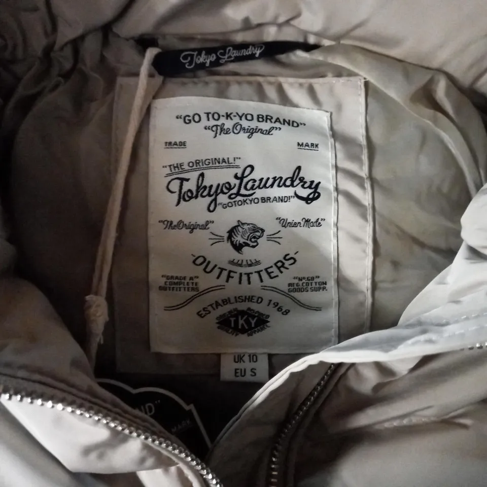 TOKYO LAUNDRY STONE PUFFED JACKET - SIZE 10