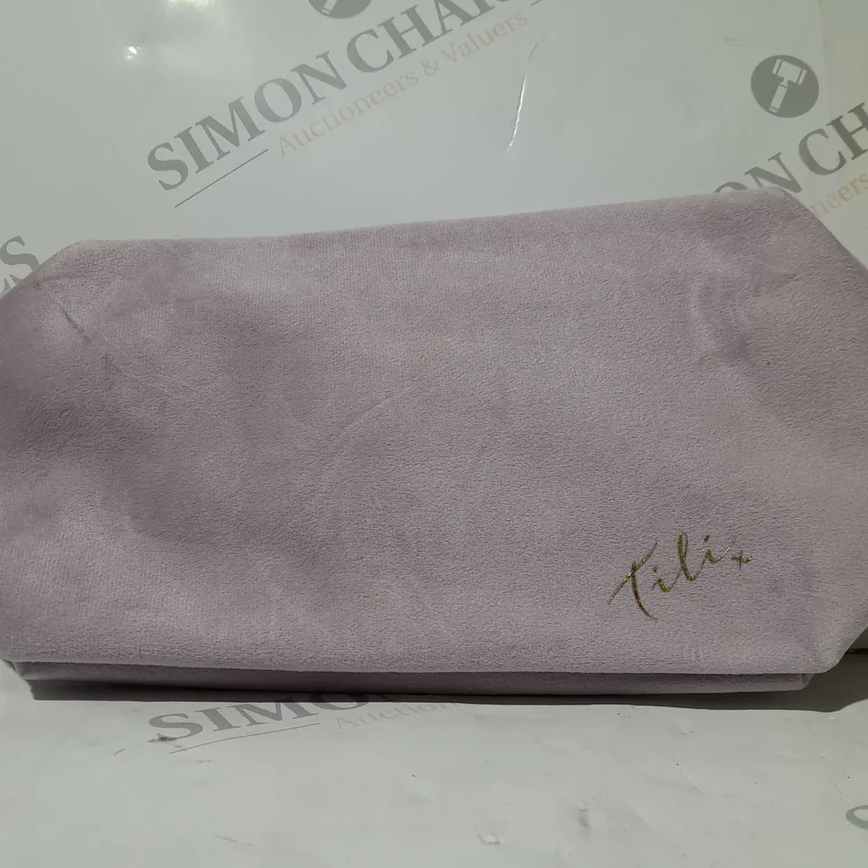 SET OF 2 OF TILI X WASHED SUEDE WASH BAG IN PINK