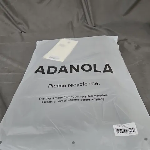 ADANOLA VARSITY KNIT STRAIGHT LEG SWEATPANTS – DARK COCOA BROWN/MARSHMALLOW, SIZE M