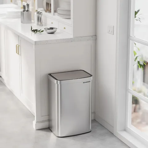 BOXED 50L MOTION SENSOR TRASH CAN